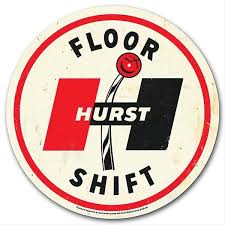 Hurst Floor Shift Round Sign Vintage Metal Signs Racing Stickers Vintage Signs