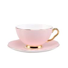 KCCCC Ceramic Cup and Saucer Set Coffee Cup And Saucer Set Household Pure  Color Afternoon Tea Cup (Color : Pink, Size : One size) : Amazon.co.uk:  Home & Kitchen