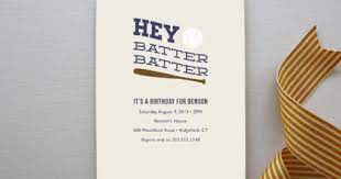 Hey Batter Batter Childrens Birthday Party Invitations By 24th And Dune At Childrens Birthday Party Baseball Theme Party Baseball Birthday Party Invitations