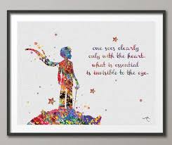 Der Kleine Prinz Zitieren Le Petit Prince Inspirierende Aquarell Kunstdruck Wall Decor Art Home Hochzeit G Little Prince Quotes The Little Prince Prince Quotes