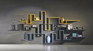 15 Cool Contemporary Designs For Wall Shelving Systems Modern Shelving Wall Shelving Systems Modern Wall Shelf Modern wall bookshelf contain three shelves with books and vases. wall shelving systems