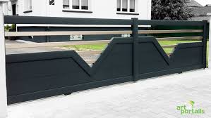 Portail Coulissant Du Fabricant Art Et Portails Pratique Facilement Motorisable Et Design Gate Wall Design Gate Main Gate