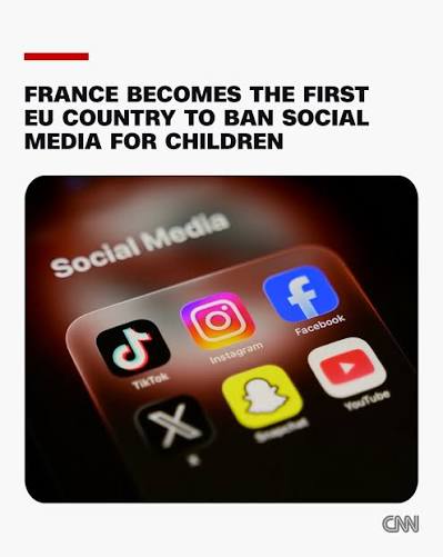 French lawmakers voted Tuesday to ban social media use for children under the age of 15, making it the first country in the European Union to introduce such an age limit. Australia