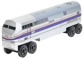 Whittle Wooden Toy Train Genesis Loco Amtrak 500800 Wooden Toy Train Toy Train Christmas Train Set
