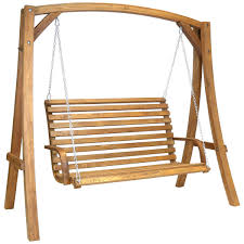 Rattan is a material that will last long and is weatherproof so it's water and uv resistant and won't be ruined. Wooden Garden Swing Bench Savvysurf Co Uk