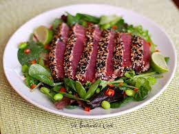 Spicy Seared Ahi Tuna Salad With Sesame Ginger Dressing Ahi Tuna Salad Tuna Steak Recipes Ahi Tuna Steak Recipe