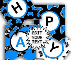 Gamer Party Banner Customizable Banner Printable Video Game Video Videogame Videogameparty Game Personalized Birthday Banners Video Game Party Party Banner