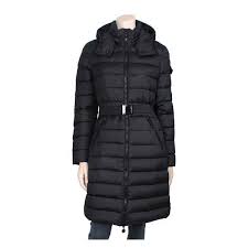 Moncler Mokacine Womens Belted Down Coat Black Korean Fashion Fashion Belts For Women