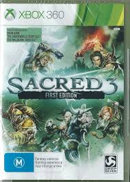Sacred 3 First Edition Xbox 360 Australian Cover Xbox One Compatible Xbox 360 Sacred 3 Xbox 360 Video Games