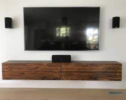 Floating Notched Leg Media Console Tv Stand Floating Tv Console Wall Mount Tv Stand Floating Tv