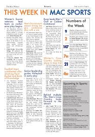Social studies weekly week 20. This Week In Mac Sports 9 15 The Mac Weekly