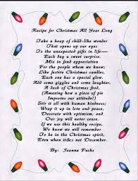 Poem Recipe For Christmas All Year Long Christmas Poems Christmas Towels Short Christmas Poems