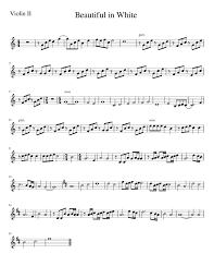 The following is a list of the known original titles of solo beatles sheet music and songbooks issued in the u.s., starting in 1969. Beautiful In White Violin Ii Sheet Music For Violin Solo Musescore Com