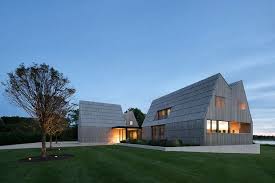 Graue Holzschindeln Dach Fassade Klassische Bauweise New York House Hamptons Haus Architektur Haus Moderne Architektur