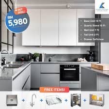 But, you can also upgrade your doors to acrylic or glass. Kitchen Cabinet Malaysia Promotion 2019