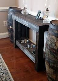 Dog Feeding Station And Console Table With 18 Quot Drawer And Three 7 5 Quot Diameter Holes For Bowls 8789f Home Decor Home Diy Home