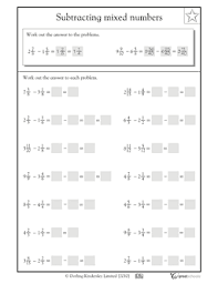 Subtracting Mixed Numbers Subtract Mixed Numbers Writing Fractions Mixed Numbers