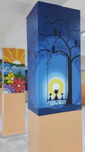 Mariana Dos Adli Kullanicinin Okul Duvar Boyama Panosundaki Pin Boyali Kayalar Duvar Tablolar