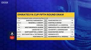 Manchester united got the best of liverpool to advance to the fifth round of the fa cup on sunday, joining nine other premier league sides already through the round of 16. Match Of The Day On Twitter Here S The Full Draw For The Facup Fifth Round Which Tie Catches Your Eye The Most Live Reaction Https T Co Rvhvekmmwm Bbcfacup Https T Co Fnhberf7fi