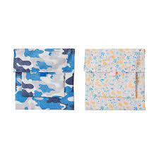 30cm (l) x 35cm (w) material: 2 Pack Recycled Snack And Food Bags Assorted Kmart