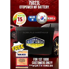 Maybe you would like to learn more about one of these? Bateri Kereta 75d23l Otopower Maintenance Free Battery Made In Korea For Proton Preve Inspira Toyota Camry Estima Shopee Malaysia