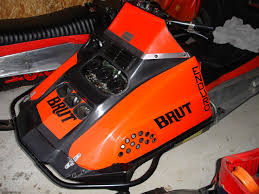 Image result for Orange 1973 Snowmobile