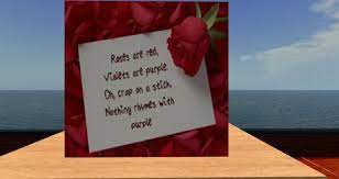 Roses are red, violets are blue. Second Life Marketplace Card Roses Are Red Happy Birthday