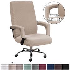 H Versailtex Form Fit Stretch Stylish Furniture Cover For Computer Office Chair Featuring Rich Slipcovers For Chairs Stylish Office Chairs Furniture Slipcovers