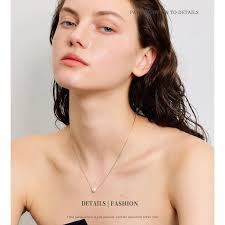 NiNice Necklaces for Women Stainless Steel Jewelry Natural Freshwater Pearl  Pendant Fashionable Minimalist Design Waterproof New