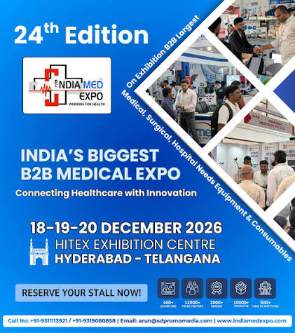 India Med Expo Hyderabad 2026 — HITEX Exhibition Centre, Hyderabad, Telangana, India