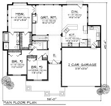House Plan 73049 With 3 Bed 2 Bath 2 Car Garage Ranch House Plans Floor Plans House Plans