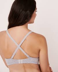 Nursing Lightly Lined Wireless Cotton Bra Grey Mix La Vie En Rose