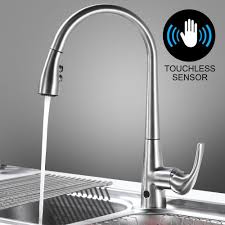 Poliert Messing Kuchenarmatur Spule Fossett Keine Touch Badezimmer Wasserhahn Delta Elektronische Armatur Wasser Kitchen Faucet Faucet Touchless Kitchen Faucet
