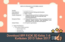 Rpp pjok penjas berkarakter kls. Download Rpp Pjok Sd Kelas 1 6 Kurikulum 2013 Tahun 2017 Rpp K13