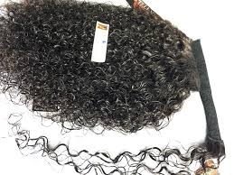 Realizza una semi coda di cavallo sui capelli ricci. Coda Di Cavallo Con Capelli Veri Remy Brasiliani Ricci Ponytail