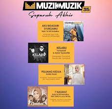 Separuh akhir muzik muzik 25 diterbitkan oleh ahmad shaifullizam arshad (jibam) dari primeworks studios dan masih mengekalkan pengacara yang serasi iaitu cheryl samad dan faizal ismail. Muzik Muzik 35 Separuh Akhir Live