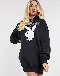 Maybe you would like to learn more about one of these? Missguided Playboy Bunny Graphic Hoodie Dress In Black Asos