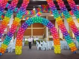 Margy S Musings Bright Colors Rainbow Balloons Balloon Decorations Balloon Ceiling
