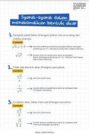 Check spelling or type a new query. Bentuk Akar Sifat Sifat Dan Cara Merasionalkannya Matematika Kelas 9