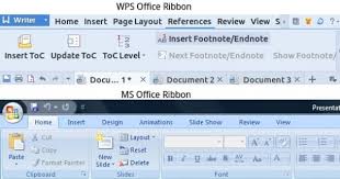 Wps Office References Tabs Writer Ms Office Ribbon Comparison Windows Computer Best Pc Ms Office