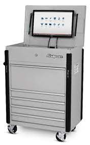 Designed for otc genisys or pegisys diagnostics tools, this mountain mtn3375 tool cart from isn features a deep top drawer with a foam insert cutout for the genisys. Workstations