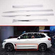 License plate frame finishing caps set of 4 black finish. For Bmw X5 G05 2019 2020 Car Accessories Abs Chrome Side Door Body Molding Moulding Trim Chromium Styling Aliexpress