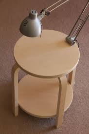 Double Decker Frosta Side Table With Integrated Lighting Ikea Hackers Ikea Furniture Hacks Ikea Chair Furniture Hacks