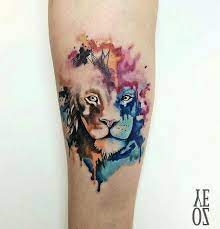 The watercolor style, as the name suggests, is inspired by the look of watercolor paintings. Twitter Watercolor Lion Tattoo Lioness Tattoo Watercolor Animal Tattoo