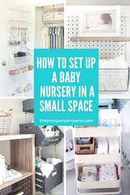 This room has simple mountain murals with relaxing, cool colors. 20 Clever Ideas For Your Small Nursery The Postpartum Party
