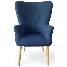 Coté couleurs, cette nouvelle collection fait honneur au vert kaki et le jaune moutard. Fauteuil Scandinave Bleu Rivka Fauteuil Pas Cher