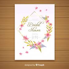 Browse our bridal shower designs or upload your own art. Free Vector Bridal Shower Invitation