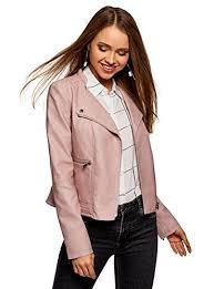Oodji Ultra Mujer Chaqueta Cruzada De Piel Sintetica Rosa Es 34 Xxs Fashion 2020 Leather Jacket Fashion