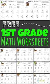 Although the activities are geared more to the preschool to kindergarten age group, adding one or two less challenging activities when learning the numbers can be a welcome break for the kids and can be. Free First Grade Math Worksheets