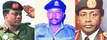 The Night of April 22, 1990: When Loyalty Was Forged in Fire Photo caption:  A photograph shows the Military Head of State, General Ibrahim Babangida,  at the centre, flanked by General Sani